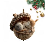 Animals Christmas Tree Hanging Ornament,Animal Christmas Tree Ornaments,Forests Animal Acorn Ornaments,2D Ani/mal Pattern Acrylic Orn/aments,Chri/stmas Tre/e Baubles for Holiday Party Gifts(Squirrel)