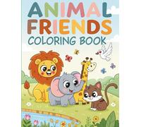 Animals Coloring Book :: 45+ Fun and Easy Coloring Pages for Kids Ages 4-8 | Cute Animals, Birds, and Fish to Spark Creativity and Improve Motor Skills