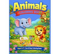 Animals Coloring Book for Kids Ages 3-8: Elephants, Lions, Cheetahs and More - Fun & Easy Coloring Pages
