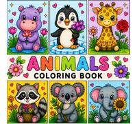 Animals Coloring Book for Kids: Fun and Easy Zoo Animals for Children Ages 4-8: Cute Animal Coloring Pages to Inspire Creativity, Learning, and Fun