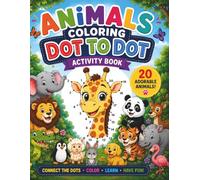 Animals Coloring Dot to Dot Activity Book