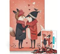 Animals Couple in Love 1000 Piece Jigsaws Creative Skill Toy Tight Lock No Loose Pieces Bonding Activity for Loved Ones (50x75cm)