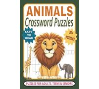 Animals Crossword Puzzles: 50+ crossword puzzles about Animals, wildlife, pets & More| Easy to read challenging crossword puzzle book for Animal Lovers