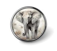 Animals Cute Elephant Button Pin,Design Your Own Personalized Pin Back Button Badges Exquisite Round Badge Travel Brooch Metal Decorative Pins for Hat Clothes Backpack