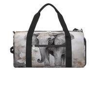 Animals Cute Elephant Gym Bag for Women Men Shoe Compartment Waterproof Travel Bags Sports Duffle Bag for Sports Gyms Yoga
