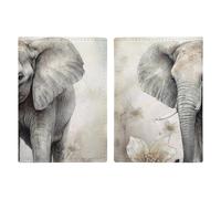 Animals Cute Elephant Passport Holder, ID Card Protector Case Passport Holder with Slot Passports Travel Wallet Document Cover for Women And Men