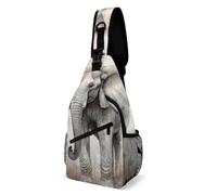 Animals Cute Elephant Sling Bag with Rfid Blocking Causal Mens Crossbody Bag Lightweight Chest Pack Large Man Purse Travel Crossbody Backpack Shoulder Sling Backpack for Hiking Running Cycling