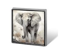 Animals Cute Elephant Square Lapel Pin Women's Novelty Buttons & Pins Metal Badge Cute Brooch Pin Retro Pinback Badge Fashion Bag Pins for Hat Backpacks Tie Suit Wedding Party Accessory