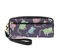 Animals-Cute Mouse Print Pencil Case Makeup Bag for Accessory Cosmetic Stationery Toiletry Travel Companion