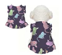 animals-Cute Mouse Print Pet Breathable T-Shirt Skirt L