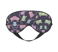 Animals-Cute Mouse Print Soft Eye Mask - Adjustable Strap, Elastic Nighttime Shade for Meditation, Travel, and Yoga