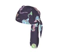 animals-Cute Mouse Printed Do Rag Cap, Quick Dry Mesh Cycling Cap Helmet Liner for Biking Running Hiking
