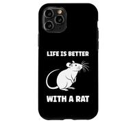 Animals Cute Mouse rodent Rat life is better with a Rat Case for iPhone 11 Pro