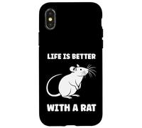 Animals Cute Mouse rodent Rat life is better with a Rat Case for iPhone X/XS