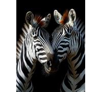 Animals Diamond Art Kits Adults, 5D Diamond Painting Zebra Diamond Art Painting, Round Drill Diamond Painting, DIY 5D Gem Crystal Art Embroidery Crafts Mosaic Kits for Adults, Room Decor 50x70cm 4-5