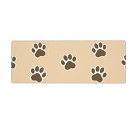 Animals Dog Cat Footprints Paw Prints,Mouse Pad Large Desk Pad Computer Keyboard Mouse Mat With Non Slip Rubber Base 30 x 80 cm
