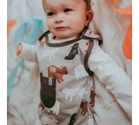 Animals Dungarees & Top Set Lilly + Sid Grey 12-18 m