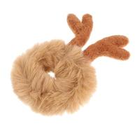Animals Ear Hair Ties Plush Coffee Elastic Hair Band for Women | Soft Plush Finish, Enough to Wrap Hair, Simple Lovely Style, for Formal Reception and Daily Life Use