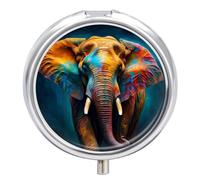 Animals Elephant Pill Box 3 Compartment Small Portable Medicine Case Pill Organizer for Pocket Purse