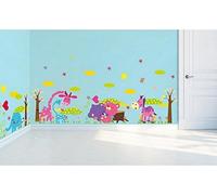 Animals Elephant Zebra Giraffe Bear Butterflies Wall Sticker Home Decor Cartoon Home Decoration Room Decals Wall Art Wallpaper Beautiful Mural Art