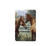 Animals Embroidery Paintings Horses Car Air Fresheners Cards 4 Pcs Long Lasting Car Fresheners Gifts for Men Women Auto Aromatherapy Tablets Hanging Scented Card Rearview Mirror Pendant