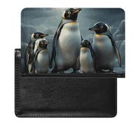 Animals Family Passport Holder with 3 Card Slots, Portable PU Leather Travel Wallet, Slim Protective Cover for Passport, ID, Credit Cards