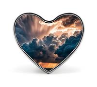 Animals Fashion Heart Brooch Pins Lightweight Enamel Lapel Pin for Women Men, Hat Bag Jacket Clothing Accessory Jewelry Gift, Magnificent rainstorm Cloud, Love form