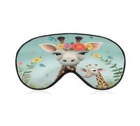Animals Flower Eye Mask, Side Sleeping Mask Light Blindfold Sleeping Mask Nose Pad and Elastic Band for Children Women and Men