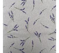 Animals Flowers Digital Printed Cotton Rich Linen Vintage Look Quilting Craft Project Cushion Curtain Furnishing Upholstery Home Fabric Material | 55" - 140 cm Wide (per Half Metre, Lavender)