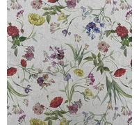 Animals Flowers Digital Printed Cotton Rich Linen Vintage Look Quilting Craft Project Cushion Curtain Furnishing Upholstery Home Fabric Material | 55" - 140 cm Wide (per Fat Quarter, Classic Floral)