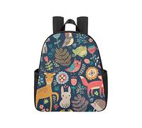 Animals Forest Owl Deer Hedgehog Fox School Backpacks 12.40x5.12x14.17inch Backpacks for Middle Schoolers Multipurpose Casual Hiking Backpack Business Travel School,Office
