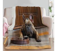 Animals French Bulldog Printed Flannel Fleece Throw Blanket, King size Super Soft Flannel Lightweight Fluffy Plush Fuzzy Bed Blanket for Bedding Sofa and Travel, Lafite Is