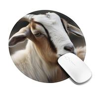 Animals Goat Mouse Pad Waterproof Gaming Mousepad with Non-Slip Rubber Base Round Computer Mouse Mat for Office Latop Mousepads Washable Cloth Desk Pad 8 x 8 in