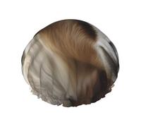 Animals Goat Shower Cap for Women Men Large Waterproof Shower Bonnet Elastic Band Bathing Hair Hat Spa Salon Caps Double Layered Reusable Bath Caps for Long Hair, Braids