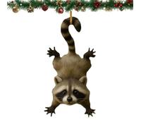 Animals Hanging Ornament, 8cm 2D Flat Acrylic Pendant, Funny Animal Christmas Tree Decoration With Rope Suitable For Christmas Party Decoration (Grey)