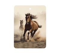 Animals Horse Running Car Air Freshener Hanging, Long Lasting Scented Car Aromatherapy Tablets, Square Fragrance Scented Cards for Vehicles, Bedroom, Wardrobe White-style