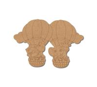 Animals Hot Air Balloon Pre Marked Craft Shape 1 - Premium MDF & Plywood Embellishments Laser Cut Craft Shapes for Scrapbooking, Card Making, DIY Decor, Weddings & Personalized Projects