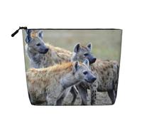Animals Hyena Print Makeup Bag for Women,Portable Cosmetic Bag Toiletry Bag, Capacious Travel Makeup Organizer