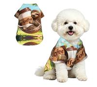Animals in a hammock S Pet Hawaiian Shirt for Small Dogs-Cute Summer Beach Outfit for Puppy, Soft Breathable Cat Clothes with Buttons