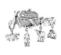 Animals in Ark Brooch Pins Boat Brooch Metal Badge/359