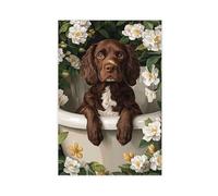 Animals in The Bathroom Perfect for Living Rooms, Bedrooms, Corridors, And Offices14 Canvas Poster Bedroom Decor Landscape Office Room Decor Gift 12x18inch(30x45cm)