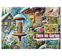 Animals in the garden - animal encounters in the green oasis UK-Version (Wall Calendar 2026 DIN A3 Landscape), CALVENDO 12 Month Wall Calendar