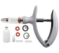 Animals Injector, Syringe Gun Continuous Adjustable Livestock Drench Guns Automatic Vaccine Injection Dispenser with Bottle(Intubation-Type/5ML)