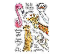 Animals is Watching You Metal Cutting Dies DIY Die-cuts and Clear Rubber Stamps Set Stamping Scrapbooking Embossing Stencil Album Gift Cards Home Decoration Paper Craft
