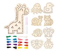 Animals Lacing Cards, Sewing Cards for Kids, Learn to Sew Threading Board, Animal Roping Game, Lacing Cards Kids Sewing Kit, Fun Sewing DI Y Craft Ornaments Educational Sewing Toys