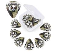Animals Lemur Pattern Guitar Picks 12 Pcs, 3 Different Thickness Celluloid Plectrum for Bass Electric Acoustic Guitars Ukulele Accessories Gift for Men Women (0.46mm, 0.71mm, 0.96mm)