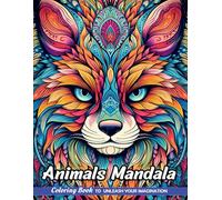 Animals Mandala: Adult Coloring Book with Animals Mandala for Stress Relief and Relaxation (Christmas Coloring Pages)