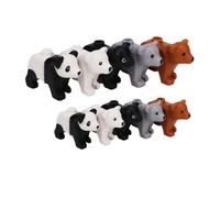 Animals Mini Figures Building Blocks Sets, 10 PCS Bear Model Figures Set, Animal Figures Minifigures Building Set for Kids, Accessories DIY Building Set Compatible All Major Brands