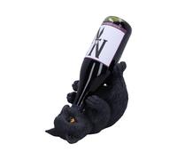 Animals & Nature Black Cat Guzzler Wine Bottle Holder 18cm | Guzzlers & Wine - Resin