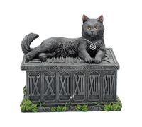 Animals & Nature Fortune's Watcher Cat Familiar Tarot Box | Boxes | Acotis - Resin